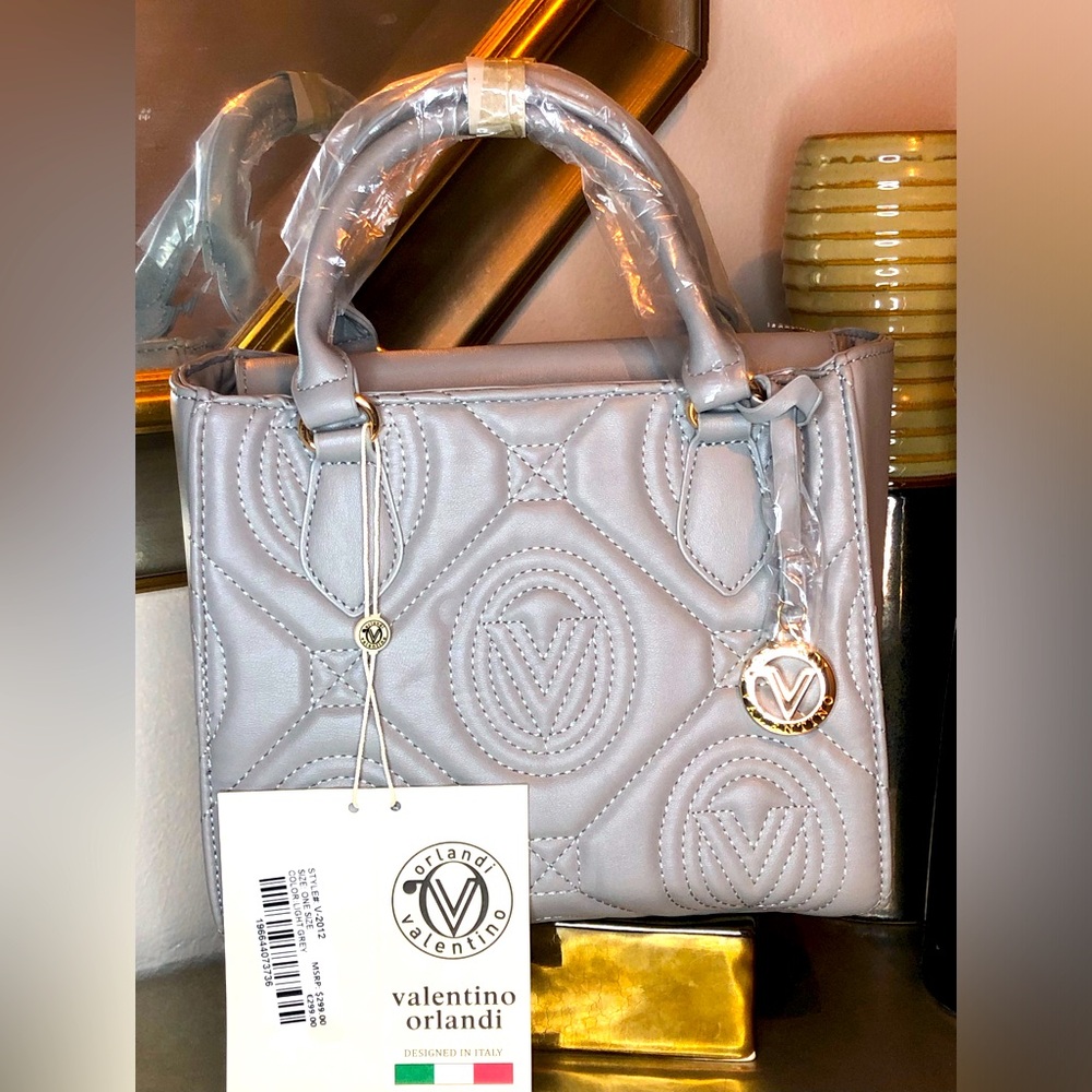Valentino Orlandi gray detailed crossbody.